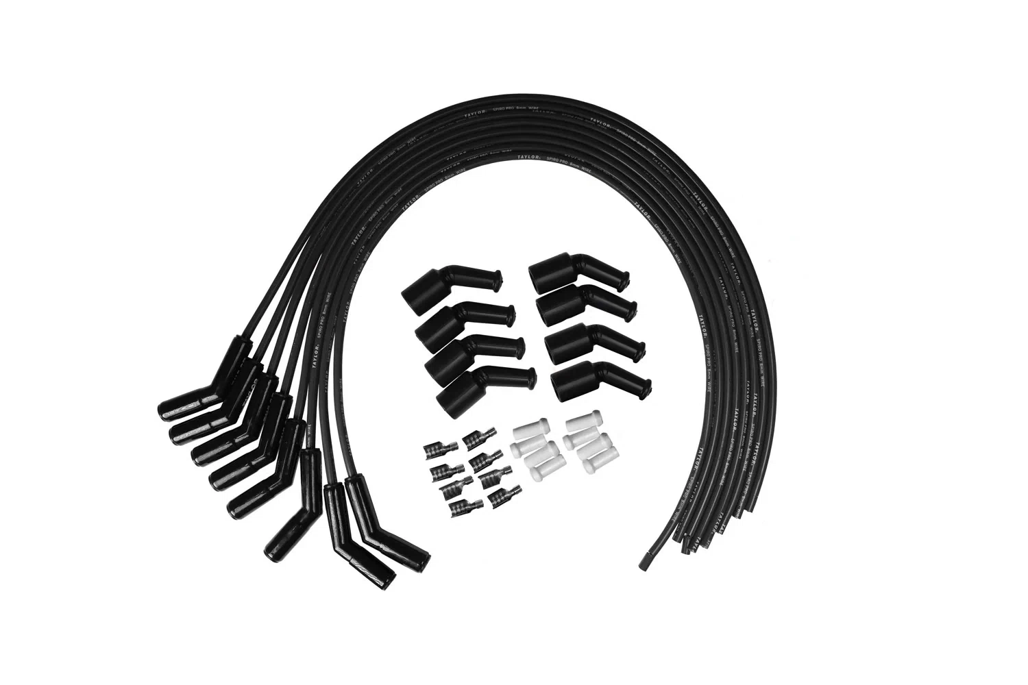 Spark Plug Wire Set Universal Silicone Spiro Pro 8mm 135_ 350 ohm_ft 75063-B